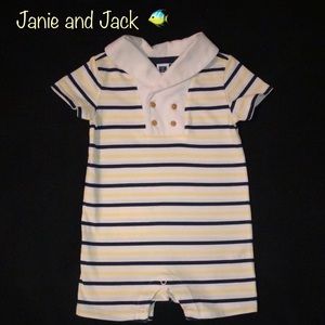 Janie and Jack one piece baby boy outfit